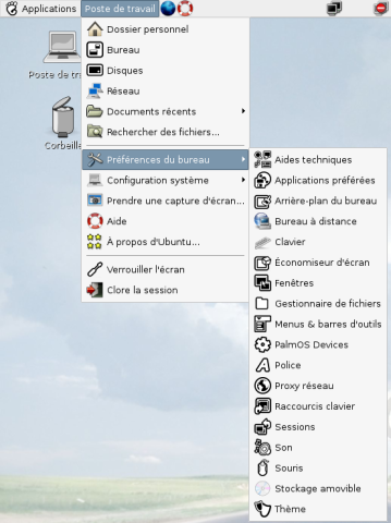 Préférences du bureau
